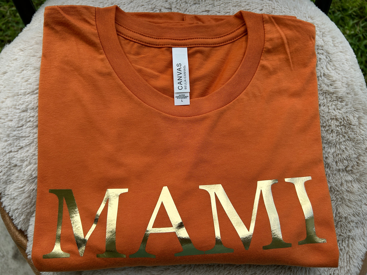 MAMI Tee | Dirty Orange | Crew Neck style