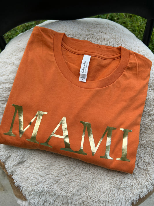 MAMI Tee | Dirty Orange | Crew Neck style