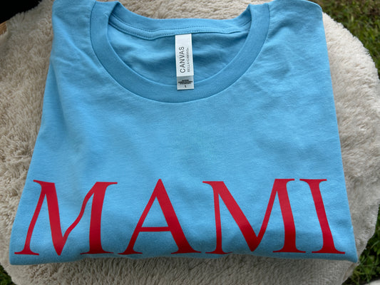 MAMI Tee | Sky Blue | Crew Neck