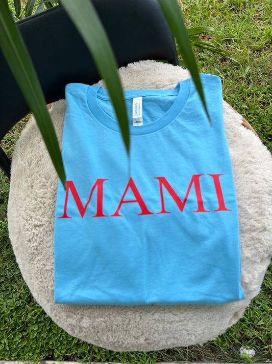 MAMI Tee | Sky Blue | Crew Neck