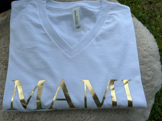 MAMI Tee | Blanco | V-neck
