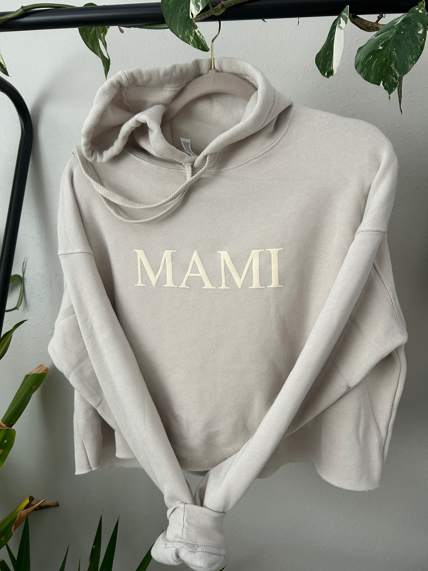 Cropped Hoodie | White Sand