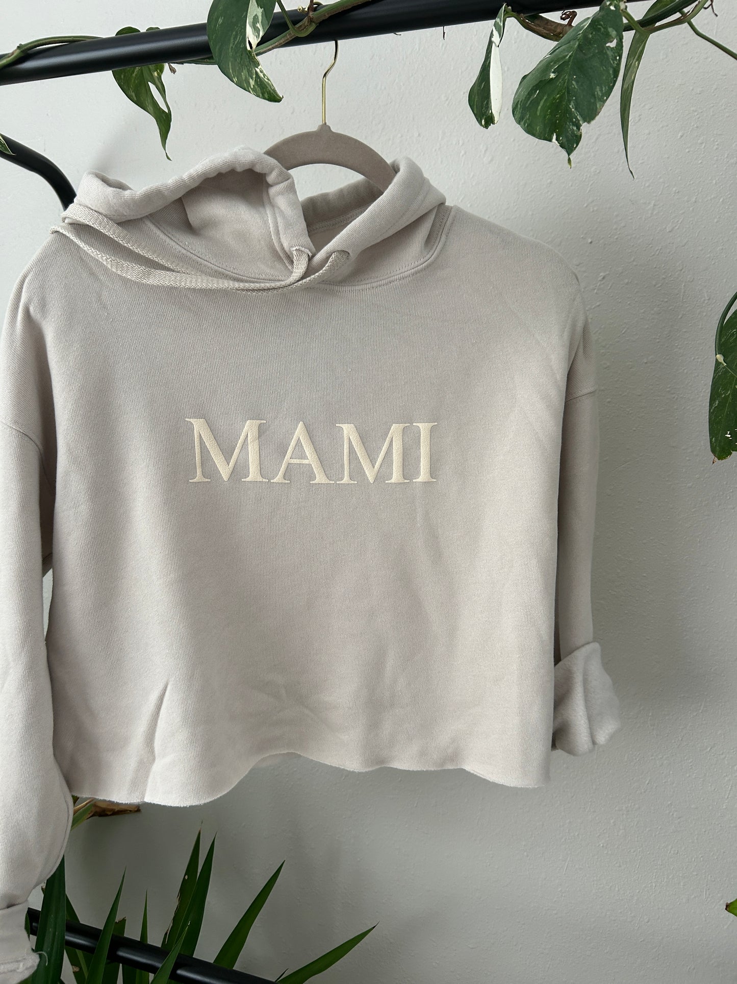 Cropped Hoodie | White Sand