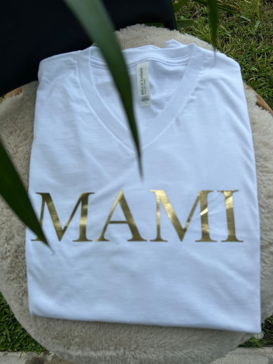 MAMI Tee | Blanco | V-neck